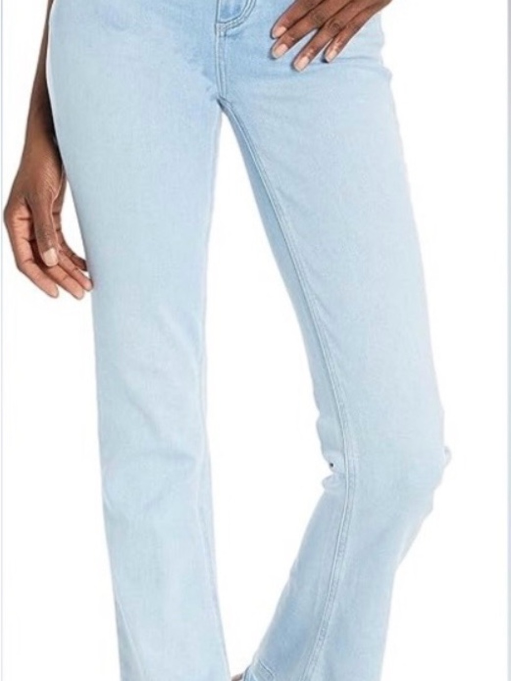 PAIGE Light Wash Flare Jeans High-Rise Laurel Canyon Kitley Distressed
